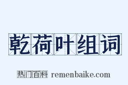 乾荷叶组词是什么意思的图片
